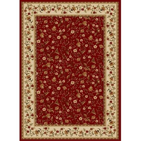 RADICI USA INC Radici 1593-1131-RED Como Rectangular Red Traditional Italy Area Rug; 5 ft. 5 in. W x 7 ft. 7 in. H 1593/1131/RED